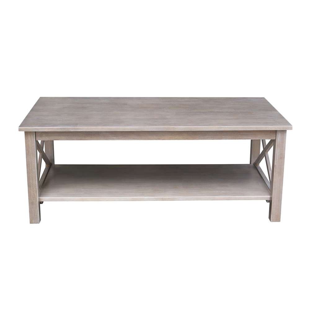 International Concepts - Hampton Coffee Table in Washed Gray Taupe Finish - OT09-70C veiw 3