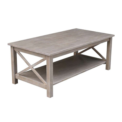 International Concepts - Hampton Coffee Table in Washed Gray Taupe Finish - OT09-70C veiw 4