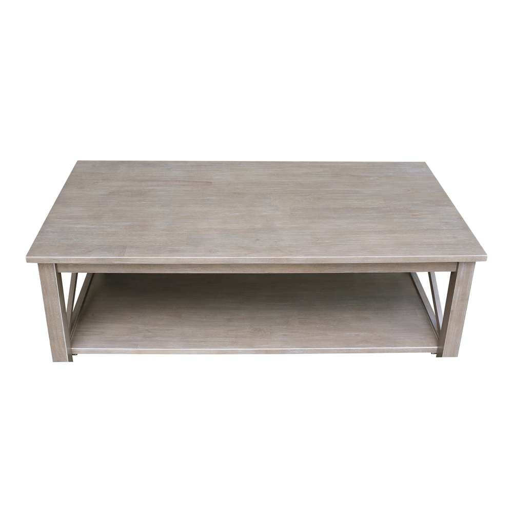 International Concepts - Hampton Coffee Table in Washed Gray Taupe Finish - OT09-70C veiw 6