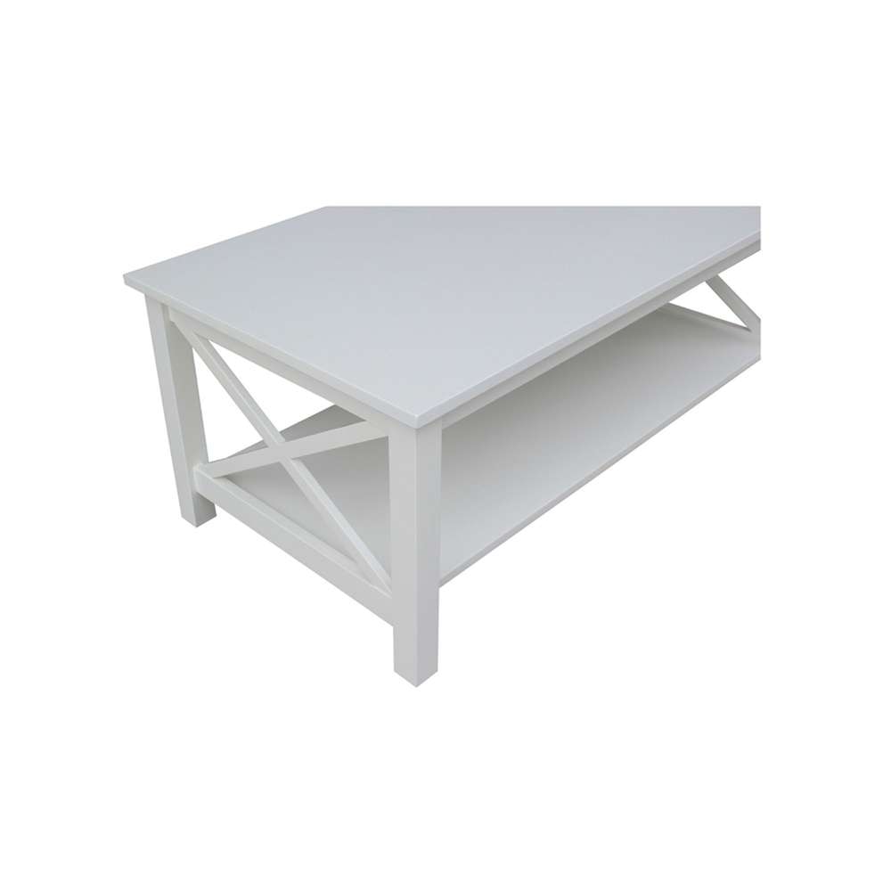 International Concepts - Hampton Coffee Table in White Finish - OT08-70C veiw 3