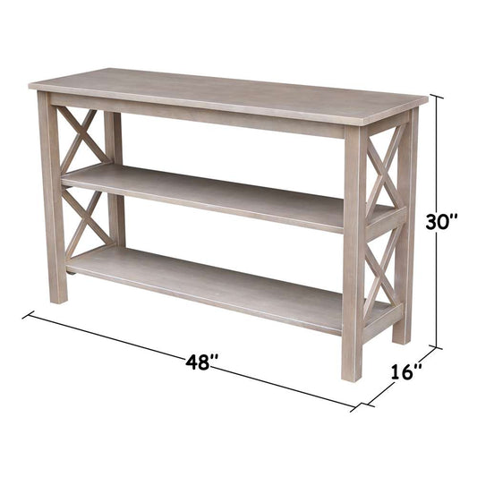 International Concepts - Hampton Console Table in Washed Gray Taupe Finish - OT09-70S veiw 2
