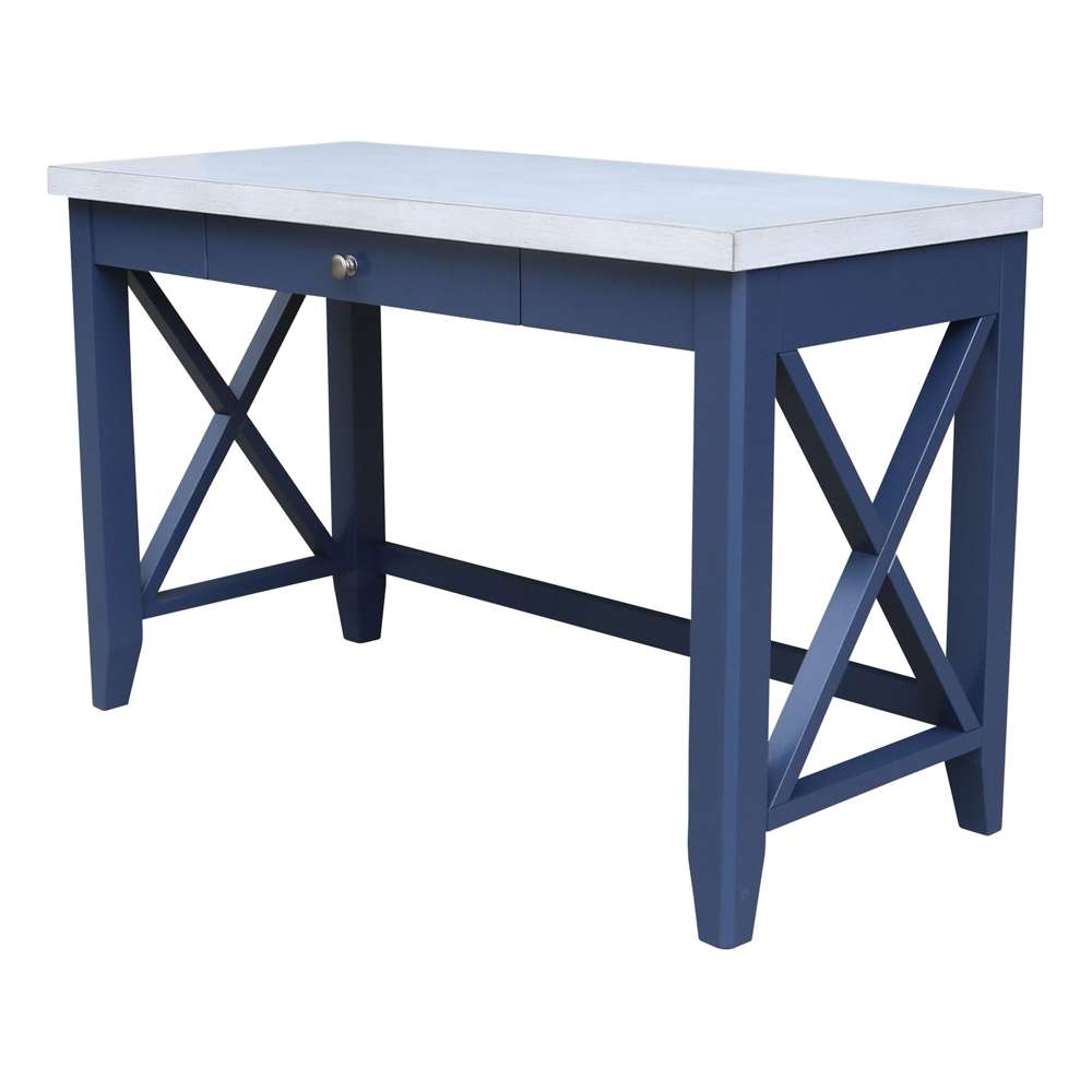 International Concepts - Hampton Desk in Blue/Chalk Finish - OF62-67X veiw 1