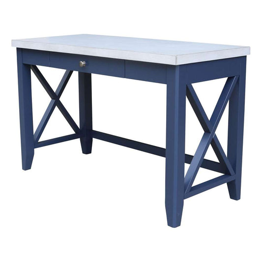 International Concepts - Hampton Desk in Blue/Chalk Finish - OF62-67X veiw 1