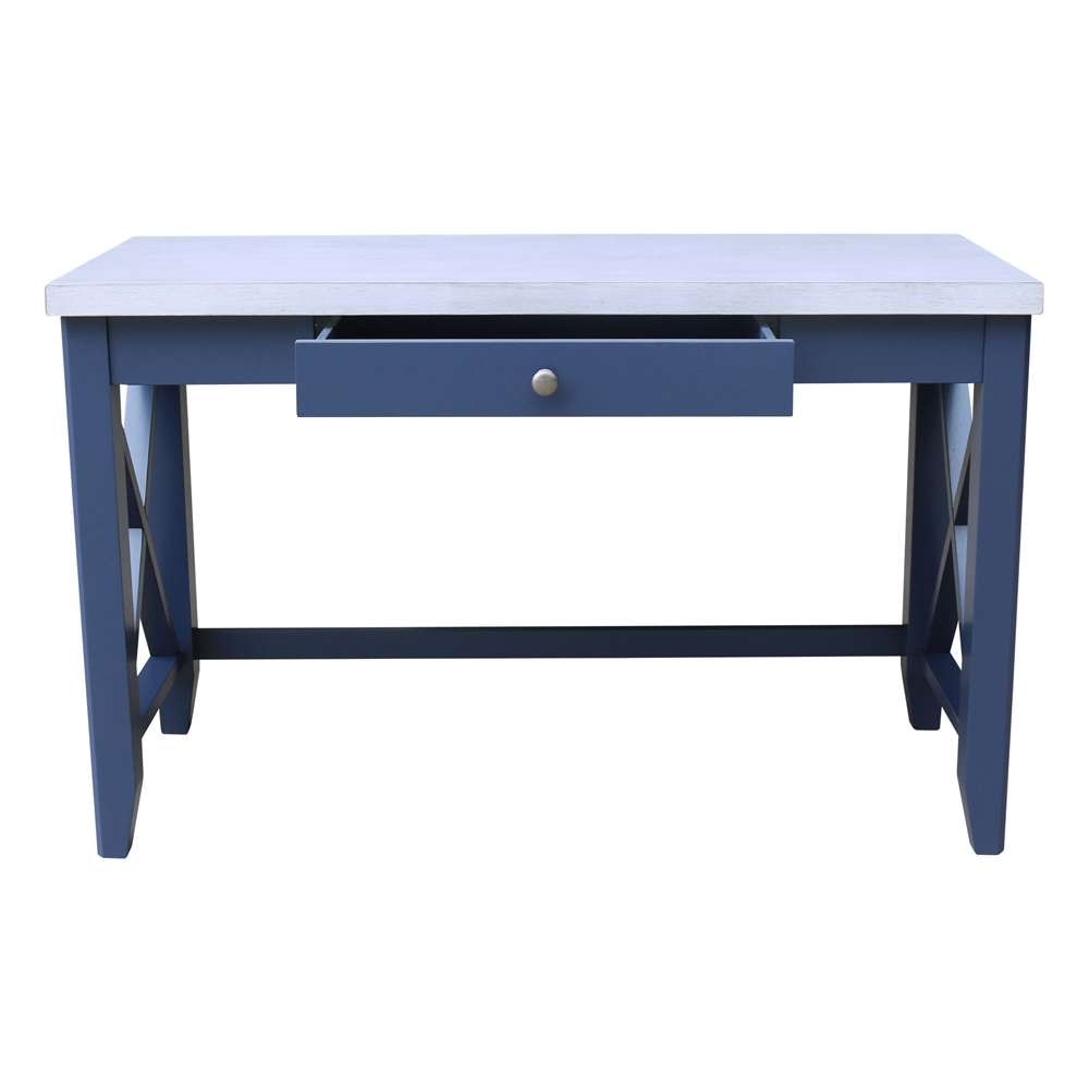 International Concepts - Hampton Desk in Blue/Chalk Finish - OF62-67X veiw 4