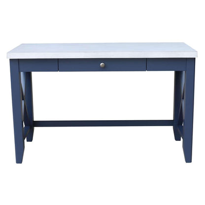 International Concepts - Hampton Desk in Blue/Chalk Finish - OF62-67X veiw 5