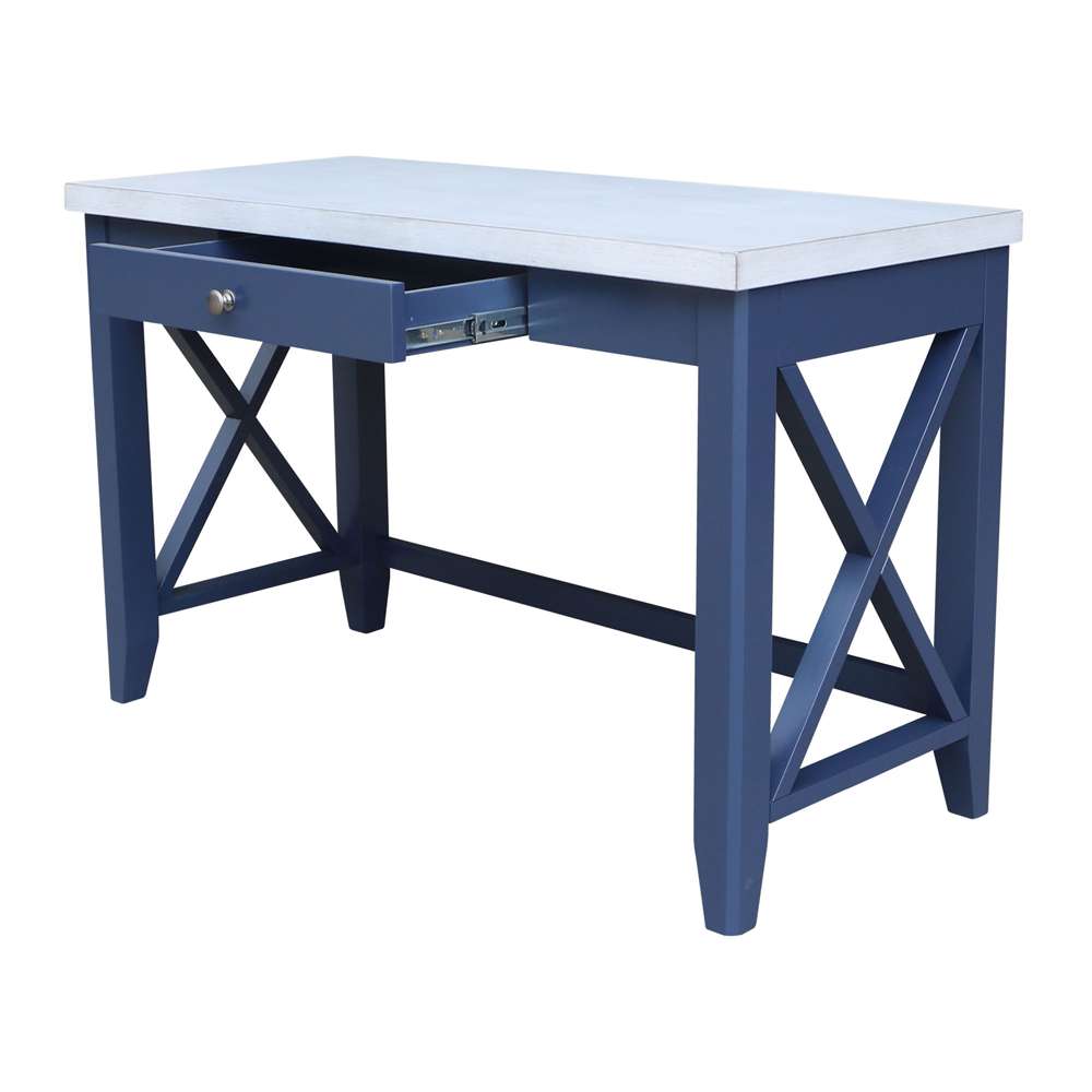 International Concepts - Hampton Desk in Blue/Chalk Finish - OF62-67X veiw 6