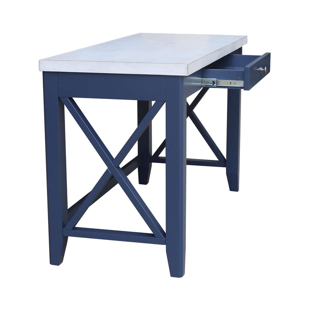 International Concepts - Hampton Desk in Blue/Chalk Finish - OF62-67X veiw 7