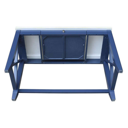 International Concepts - Hampton Desk in Blue/Chalk Finish - OF62-67X veiw 9