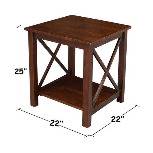 International Concepts - Hampton End Table in Espresso Finish - OT581-70E veiw 2