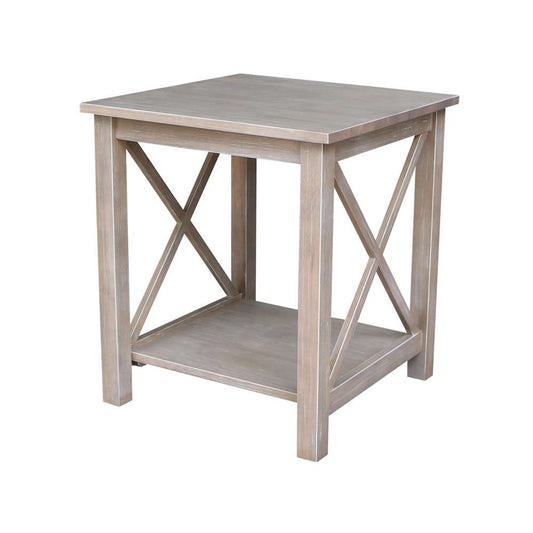 International Concepts - Hampton End Table in Washed Gray Taupe Finish - OT09-70E veiw 1