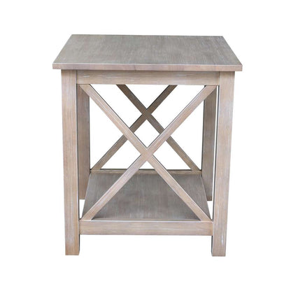 International Concepts - Hampton End Table in Washed Gray Taupe Finish - OT09-70E veiw 4