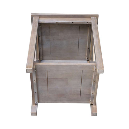 International Concepts - Hampton End Table in Washed Gray Taupe Finish - OT09-70E veiw 5