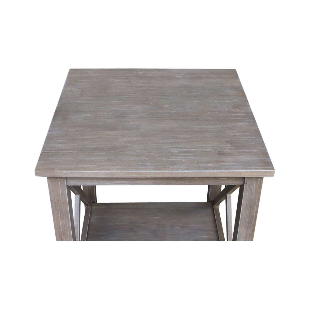 International Concepts - Hampton End Table in Washed Gray Taupe Finish - OT09-70E veiw 6