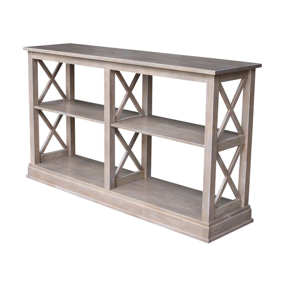 International Concepts - Hampton Sofa - Server Table with Shelves in Washed Gray Taupe Finish - OT09-70SL veiw 1