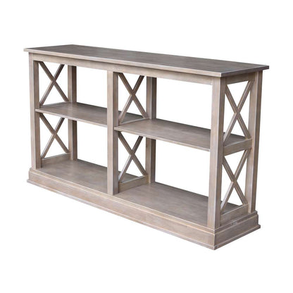 International Concepts - Hampton Sofa - Server Table with Shelves in Washed Gray Taupe Finish - OT09-70SL veiw 1