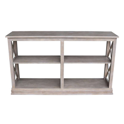 International Concepts - Hampton Sofa - Server Table with Shelves in Washed Gray Taupe Finish - OT09-70SL veiw 3