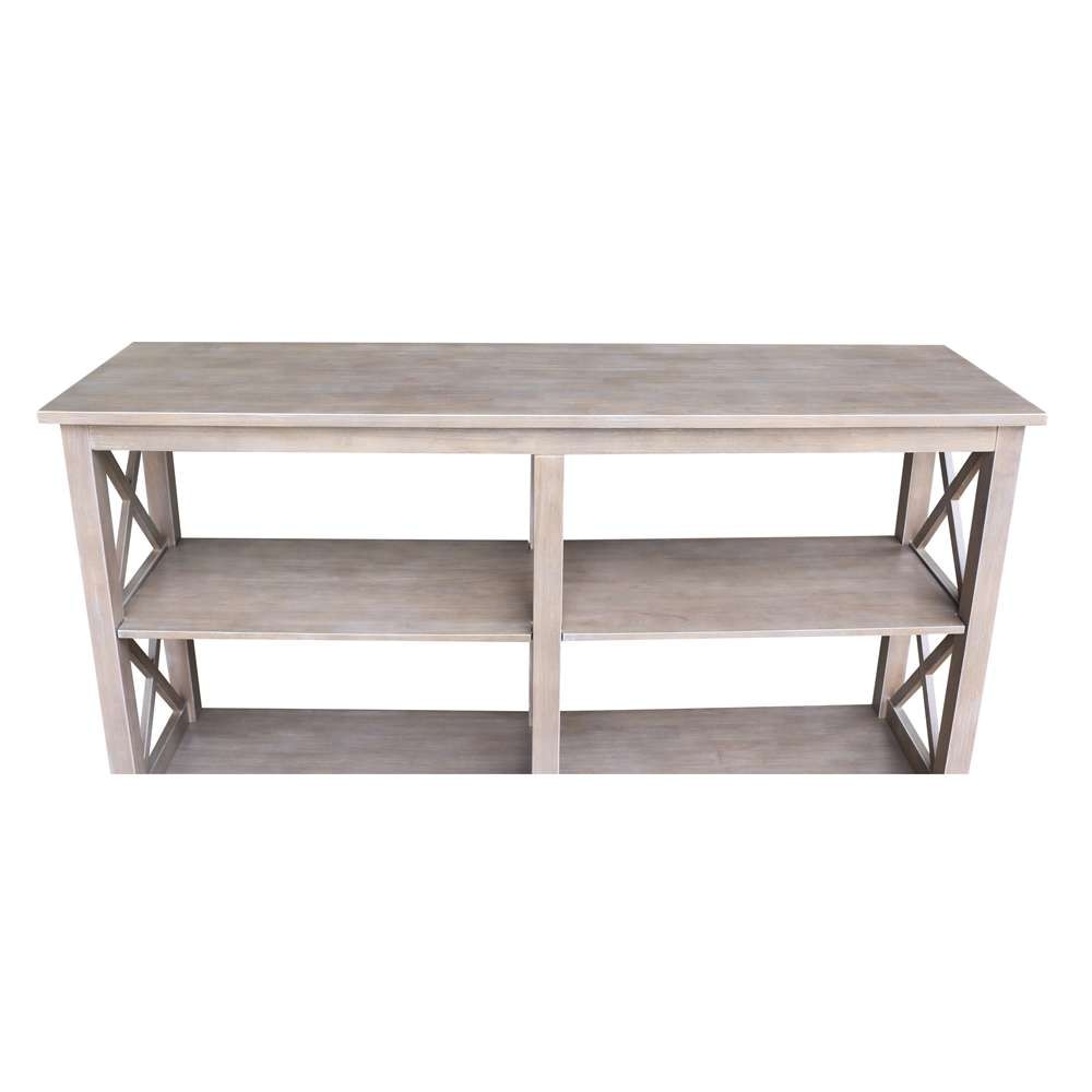 International Concepts - Hampton Sofa - Server Table with Shelves in Washed Gray Taupe Finish - OT09-70SL veiw 6