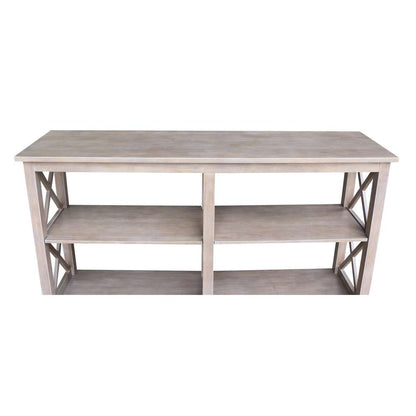 International Concepts - Hampton Sofa - Server Table with Shelves in Washed Gray Taupe Finish - OT09-70SL veiw 6