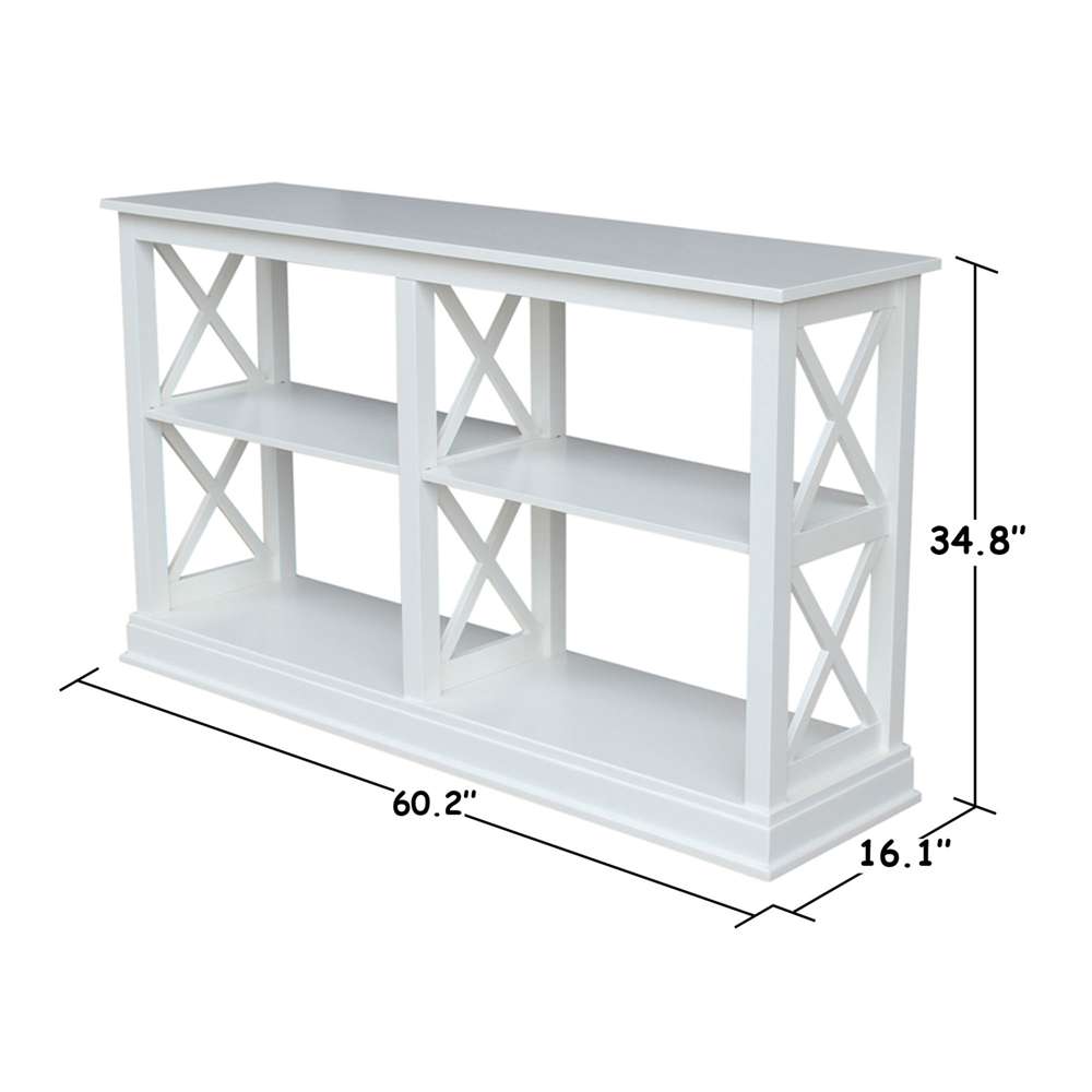 International Concepts - Hampton Sofa - Server Table with Shelves in White Finish - OT08-70SL veiw 3