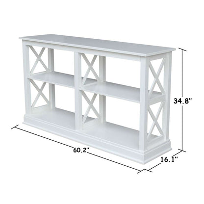International Concepts - Hampton Sofa - Server Table with Shelves in White Finish - OT08-70SL veiw 3