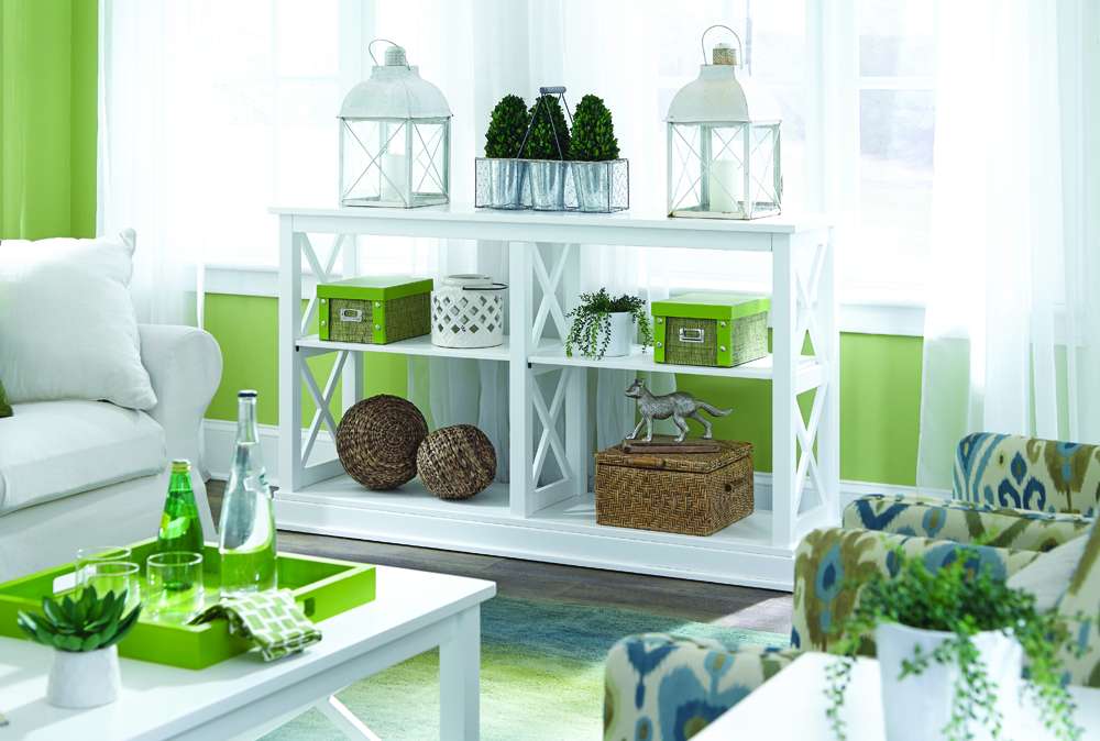 International Concepts - Hampton Sofa - Server Table with Shelves in White Finish - OT08-70SL veiw 5