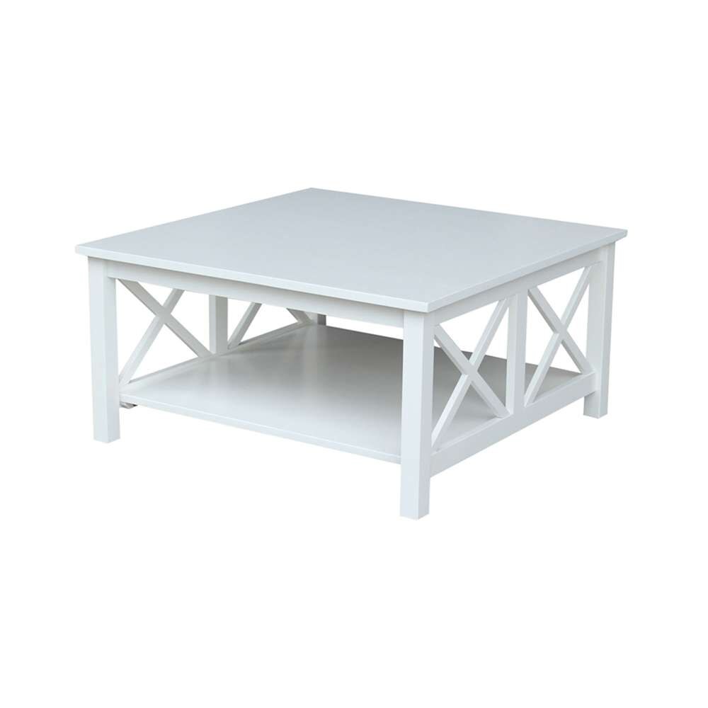 International Concepts - Hampton Square Coffee Table in White Finish - OT08-70SC veiw 1