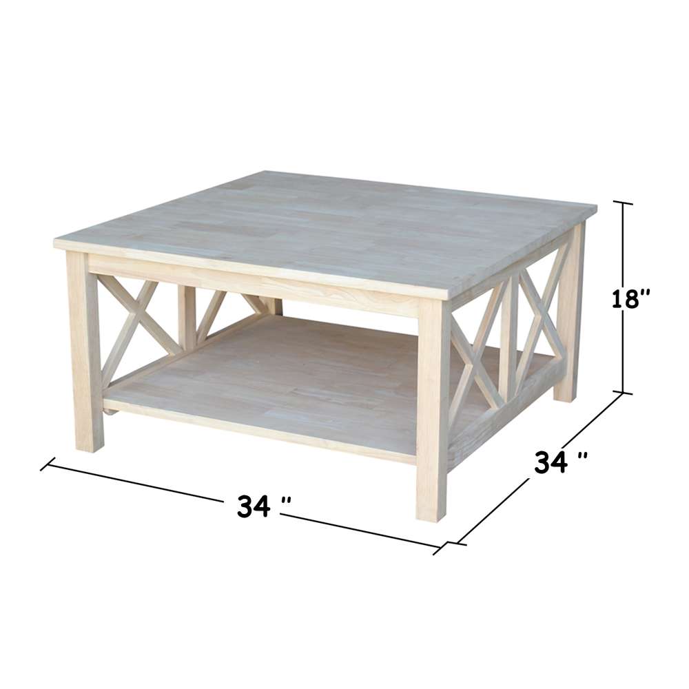 International Concepts - Hampton Square Coffee Table - OT-70SC2 veiw 2