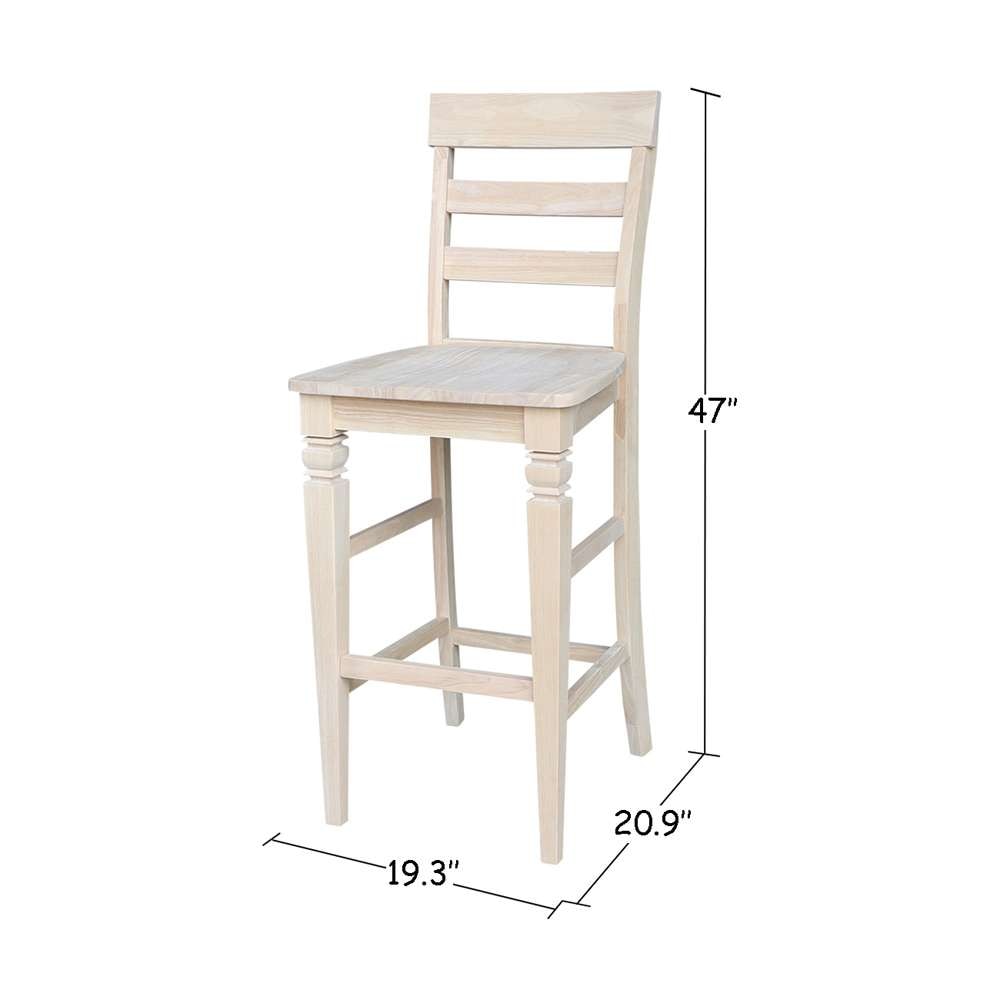 International Concepts - Java Bar Height Stool - 30inSH - S-193 veiw 3