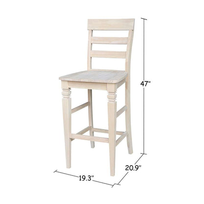 International Concepts - Java Bar Height Stool - 30inSH - S-193 veiw 3