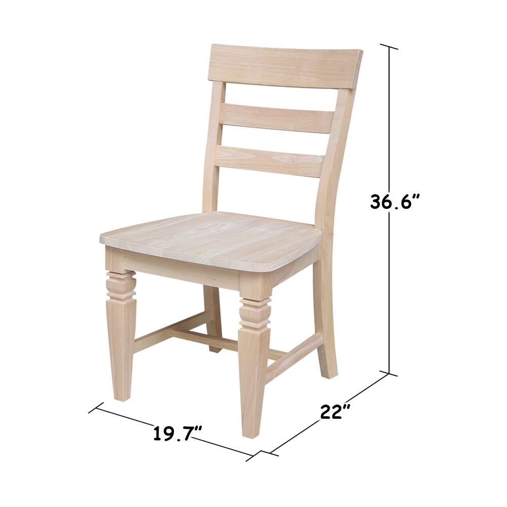 International Concepts - Java Chair with Solid Wood Seat (Set of 2) - C-19P veiw 3