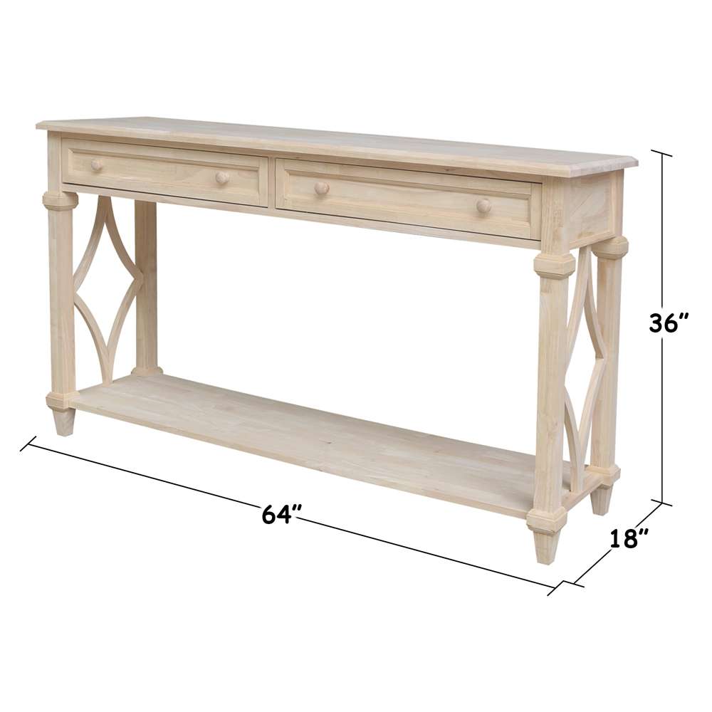 International Concepts - Josephine Console/Sofa Table - OT-19S veiw 3