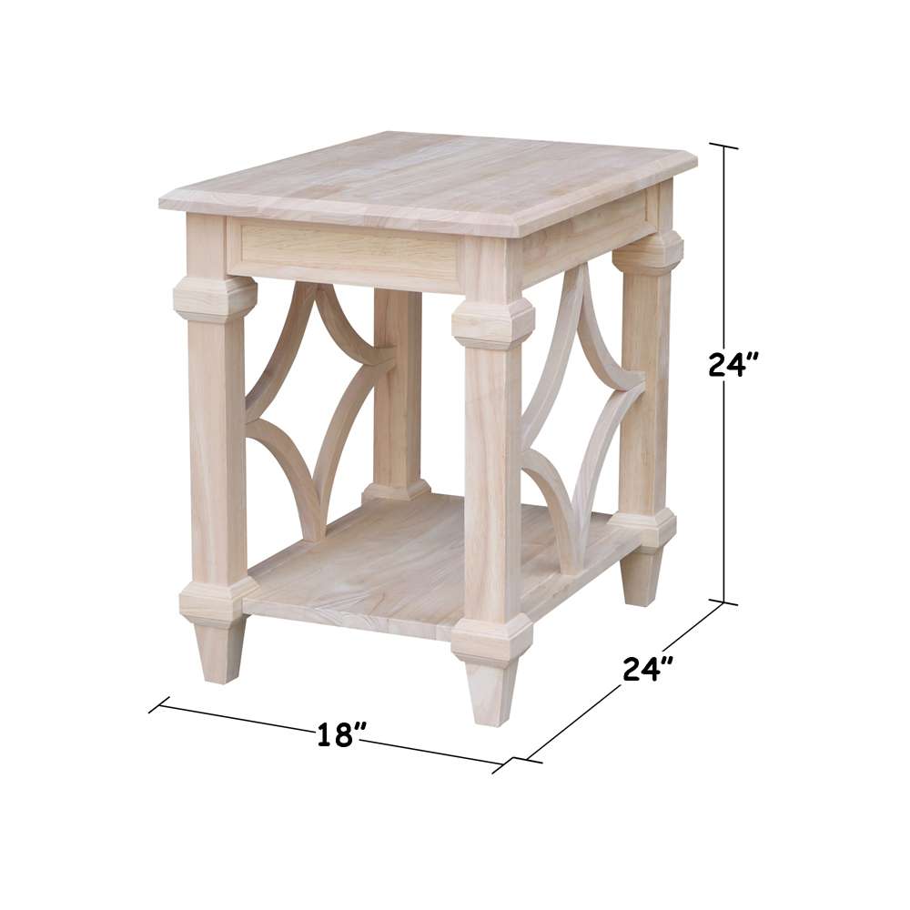 International Concepts - Josephine End Table - OT-19E veiw 2