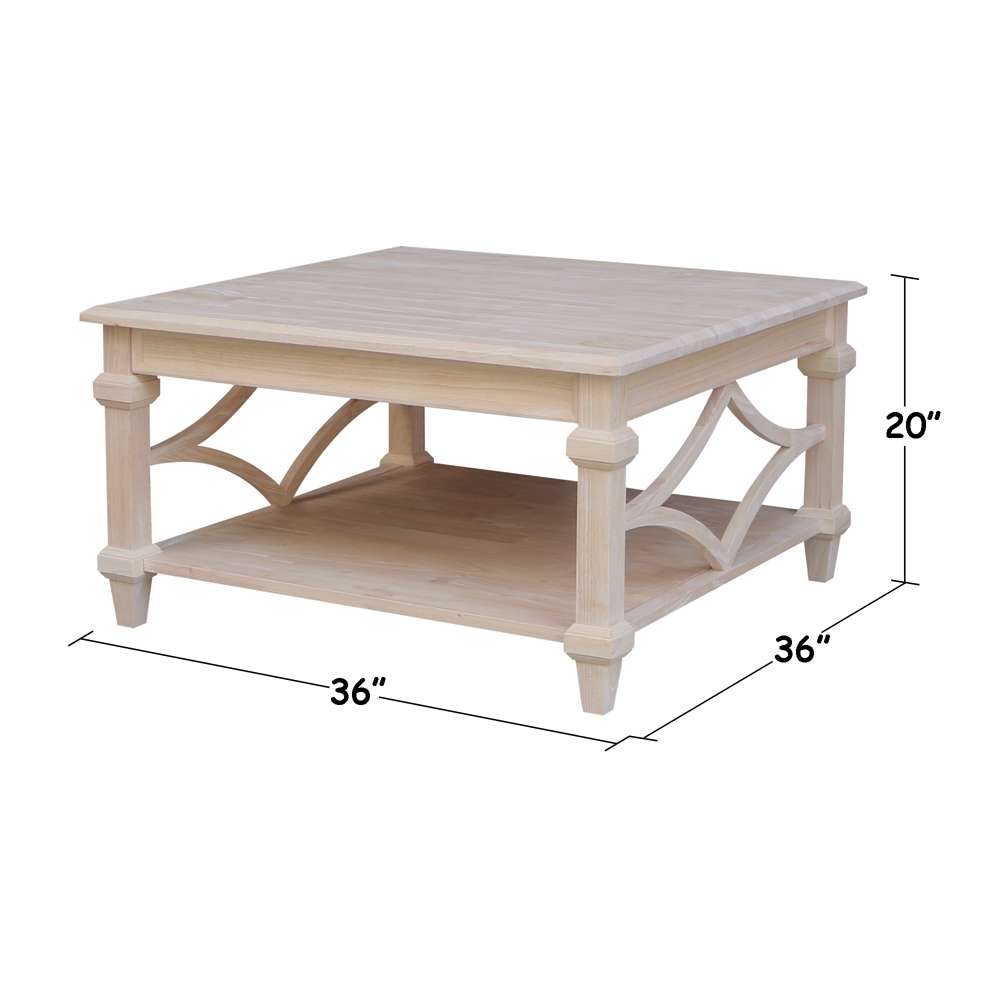 International Concepts - Josephine Square Coffee Table - OT-19SC veiw 2