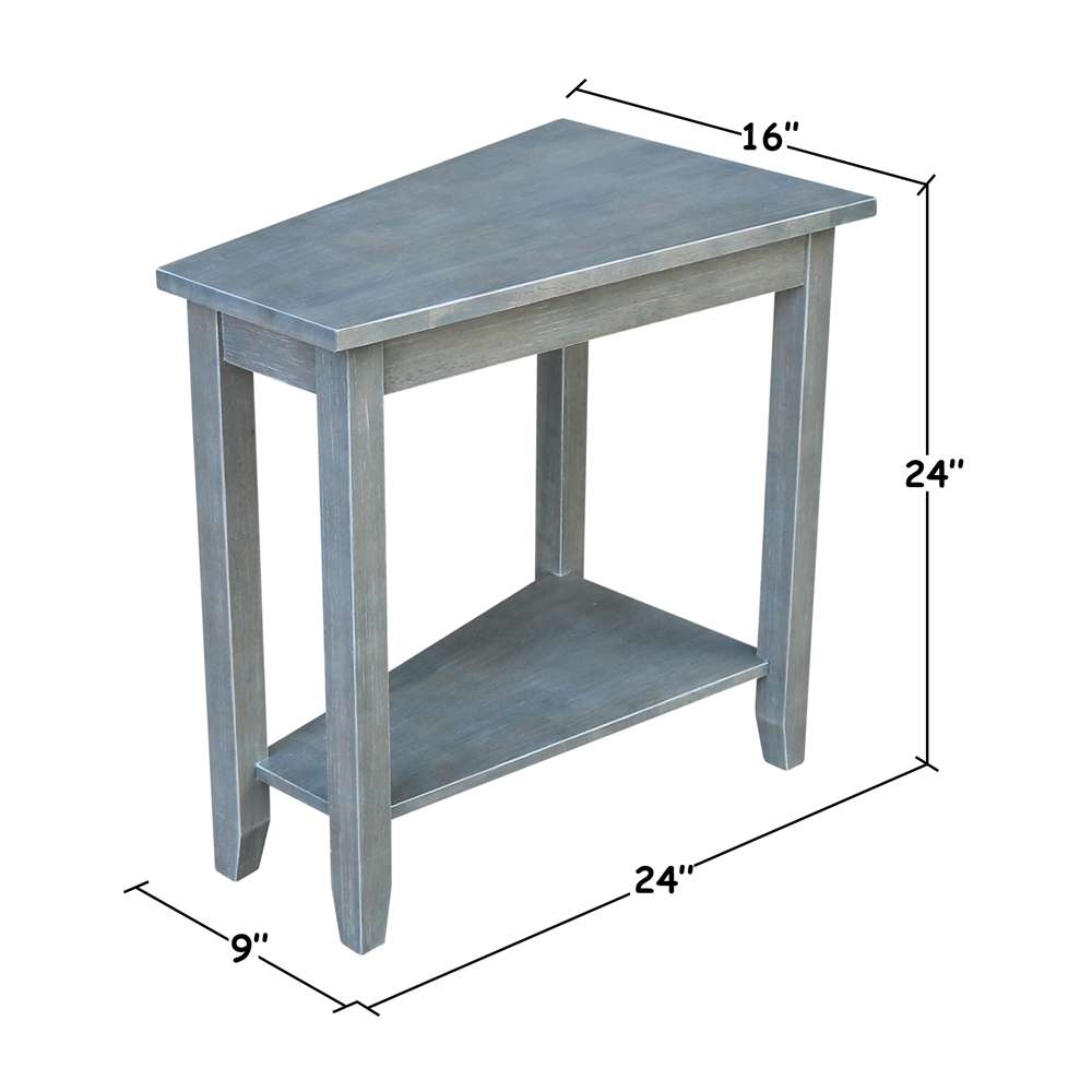 International Concepts - Keystone Accent Table in Heather Grey-Antique Washed Finish - OT105-45 veiw 2