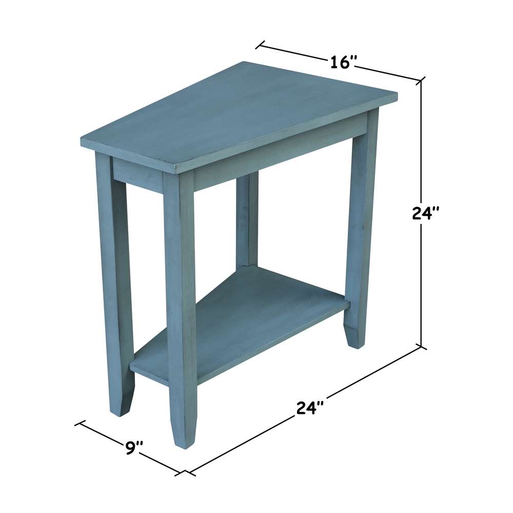 International Concepts - Keystone Accent Table in Ocean Blue - Antique Rubbed Finish - OT32-45 veiw 2