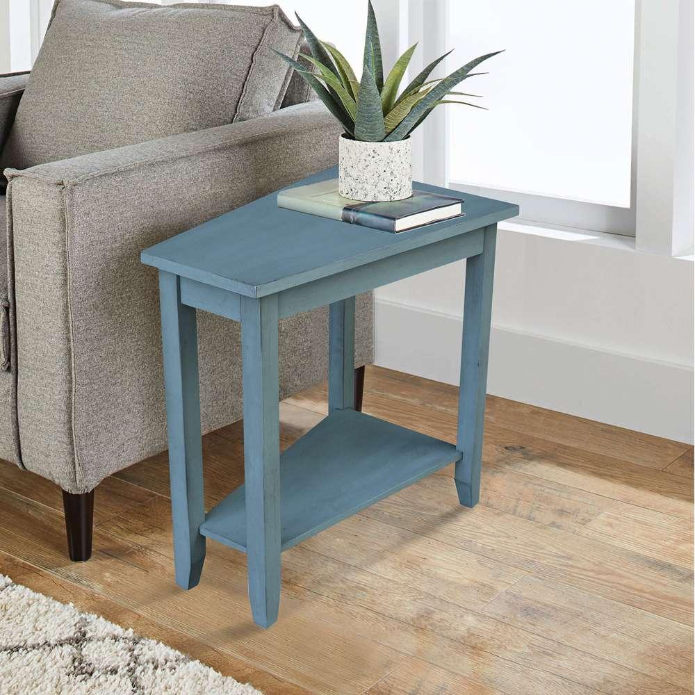 International Concepts - Keystone Accent Table in Ocean Blue - Antique Rubbed Finish - OT32-45 veiw 3