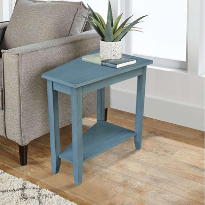 International Concepts - Keystone Accent Table in Ocean Blue - Antique Rubbed Finish - OT32-45 veiw 3