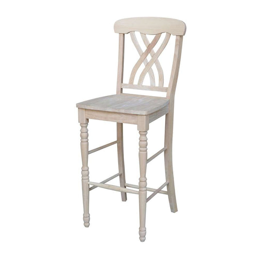 International Concepts - Lattice Bar Height Stool - 30inSH - S-3903 veiw 1