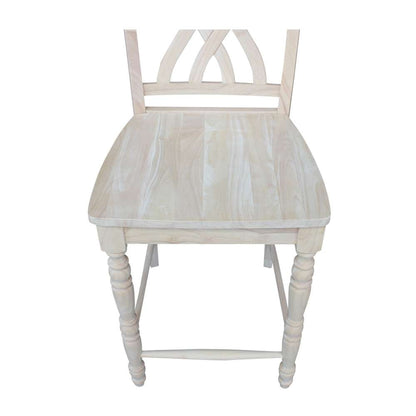 International Concepts - Lattice Counter Height Stool - 24inSH - S-3902 veiw 7