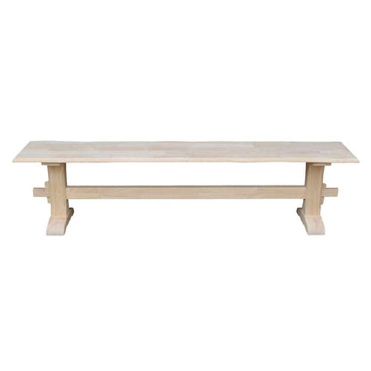 International Concepts - Live Edge Trestle Bench  - KBE-7214 veiw 4