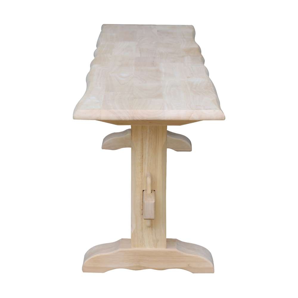 International Concepts - Live Edge Trestle Bench  - KBE-7214 veiw 5