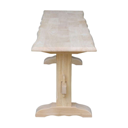 International Concepts - Live Edge Trestle Bench  - KBE-7214 veiw 5