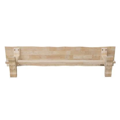 International Concepts - Live Edge Trestle Bench  - KBE-7214 veiw 6