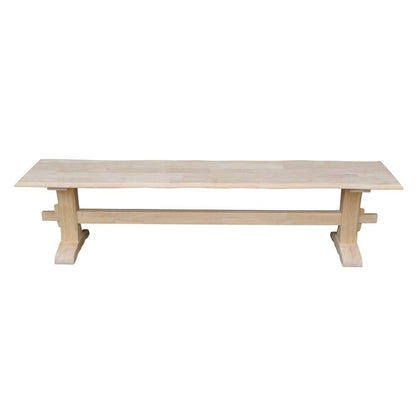 International Concepts - Live Edge Trestle Bench  - KBE-7214 veiw 7
