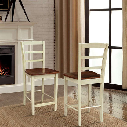 International Concepts - Madrid Counter Height Stool - 24inSH in Antiqued Almond/Espresso Finish - S12-402 veiw 7