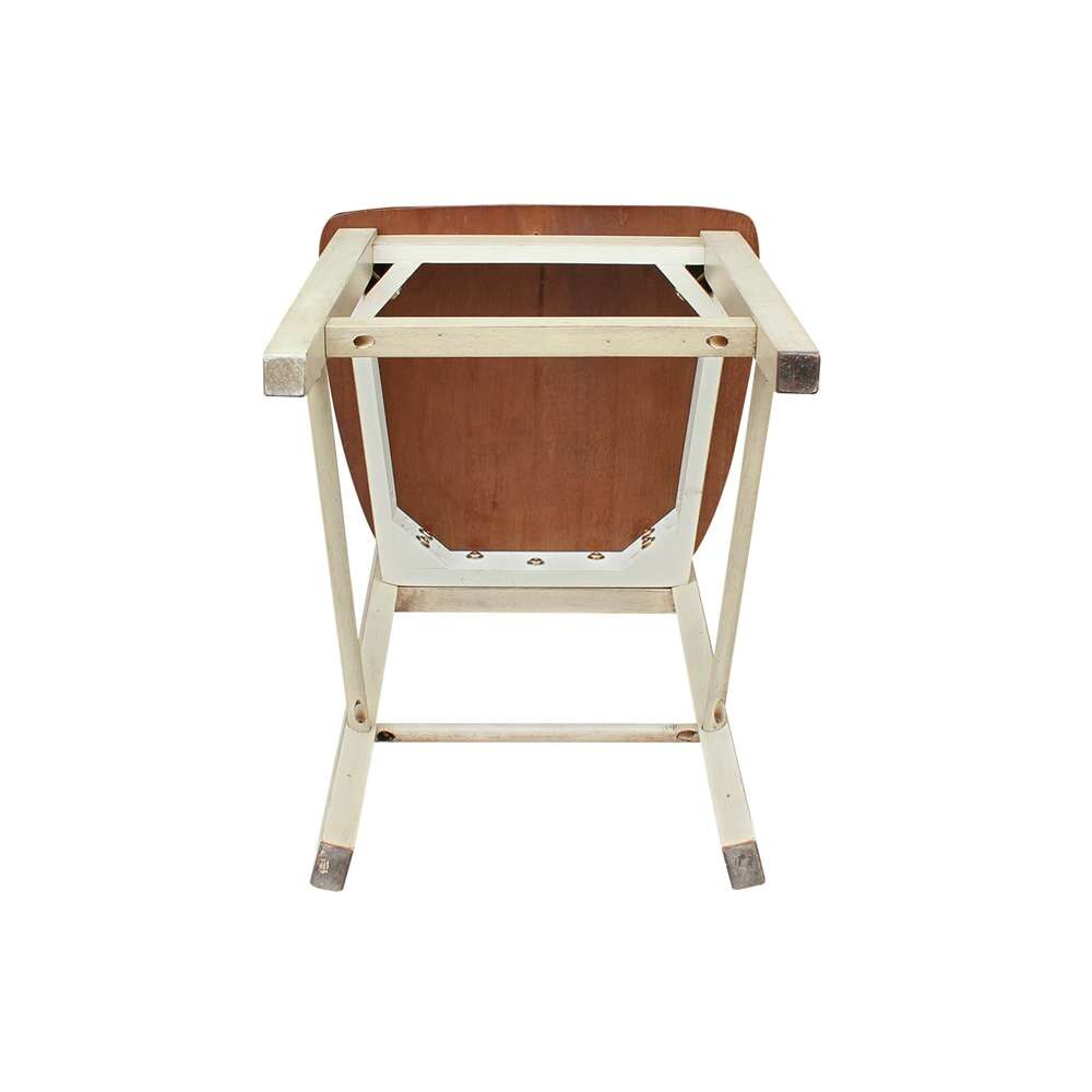 International Concepts - Madrid Counter Height Stool - 24inSH in Antiqued Almond/Espresso Finish - S12-402 veiw 10