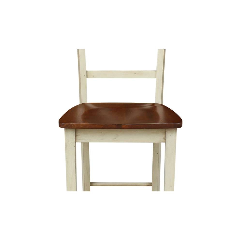 International Concepts - Madrid Counter Height Stool - 24inSH in Antiqued Almond/Espresso Finish - S12-402 veiw 11