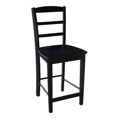 International Concepts - Madrid Counter Height Stool - 24inSH in Black Finish - S46-402 veiw 3