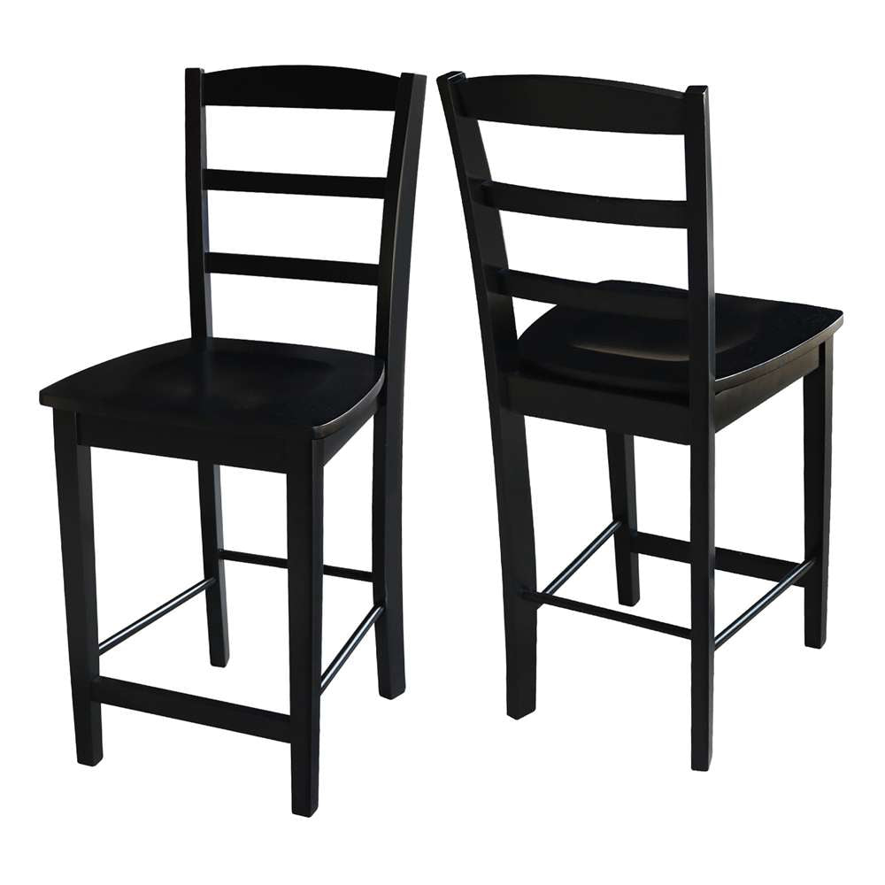 International Concepts - Madrid Counter Height Stool - 24inSH in Black Finish - S46-402 veiw 4