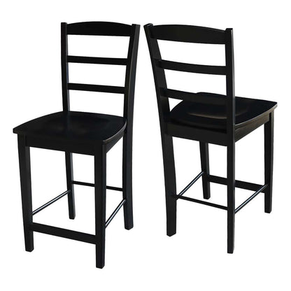 International Concepts - Madrid Counter Height Stool - 24inSH in Black Finish - S46-402 veiw 4